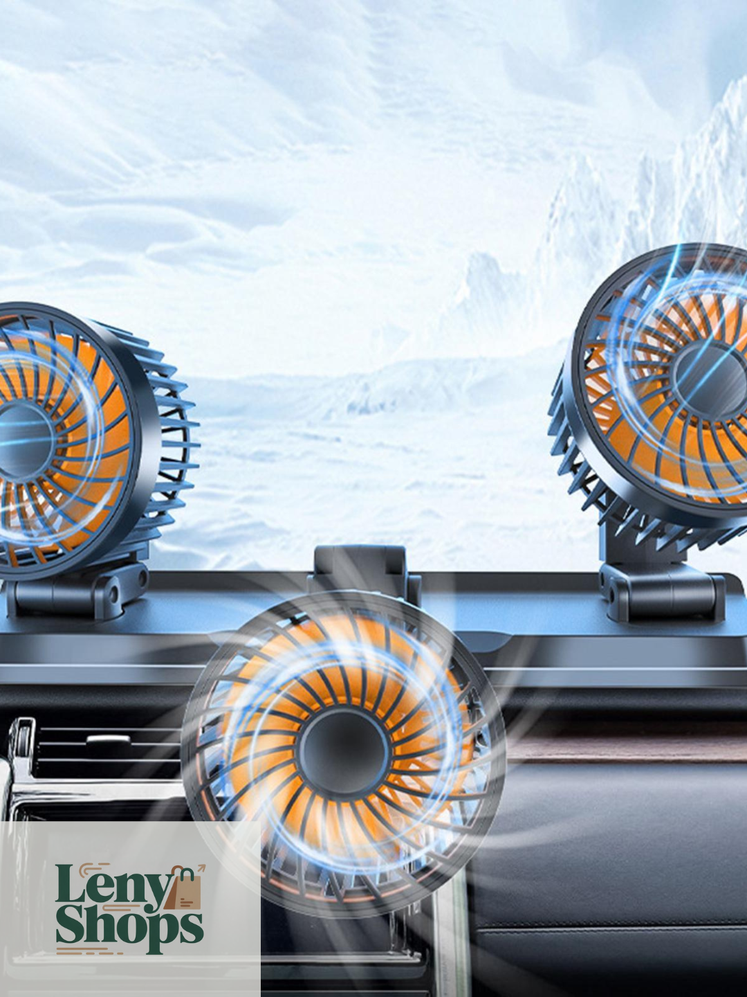 Ventilador 360 Auto Camioneta 12v Triple Con Base Giratorio