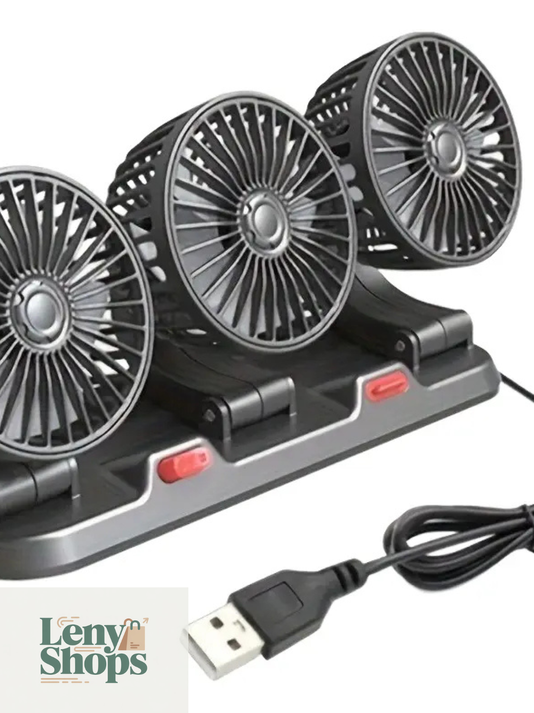 Ventilador 360 Auto Camioneta 12v Triple Con Base Giratorio