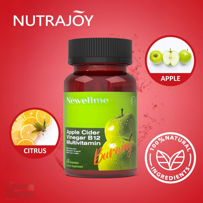 Gomitas de Vinagre de Sidra de Manzana al por Mayor, Suplemento para la Salud, Vitaminas B12, Dosis de Minerales en Forma de Caramelo