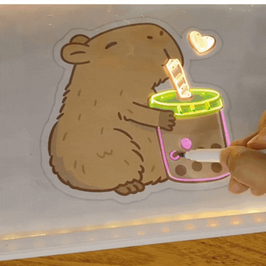 Pizarra Acrílica LED para Dibujar con Plumones