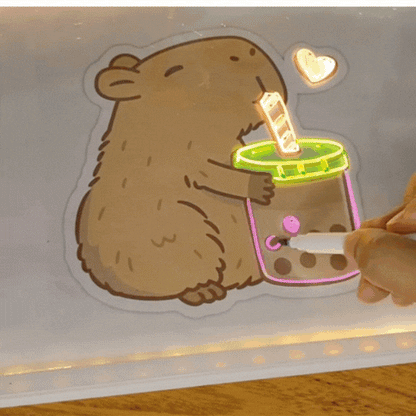 Pizarra Acrílica LED para Dibujar con Plumones