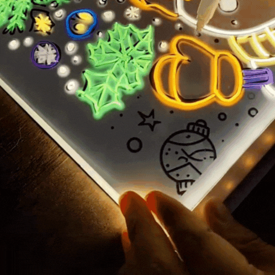Pizarra Acrílica LED para Dibujar con Plumones